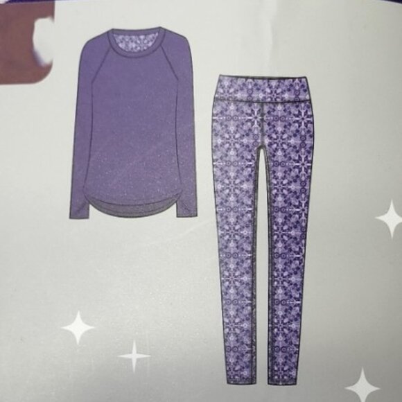 New Climate Right by Cuddl Duds 2 pc. Base Layer Set - Medallion - Size Large - Picture 2 of 4